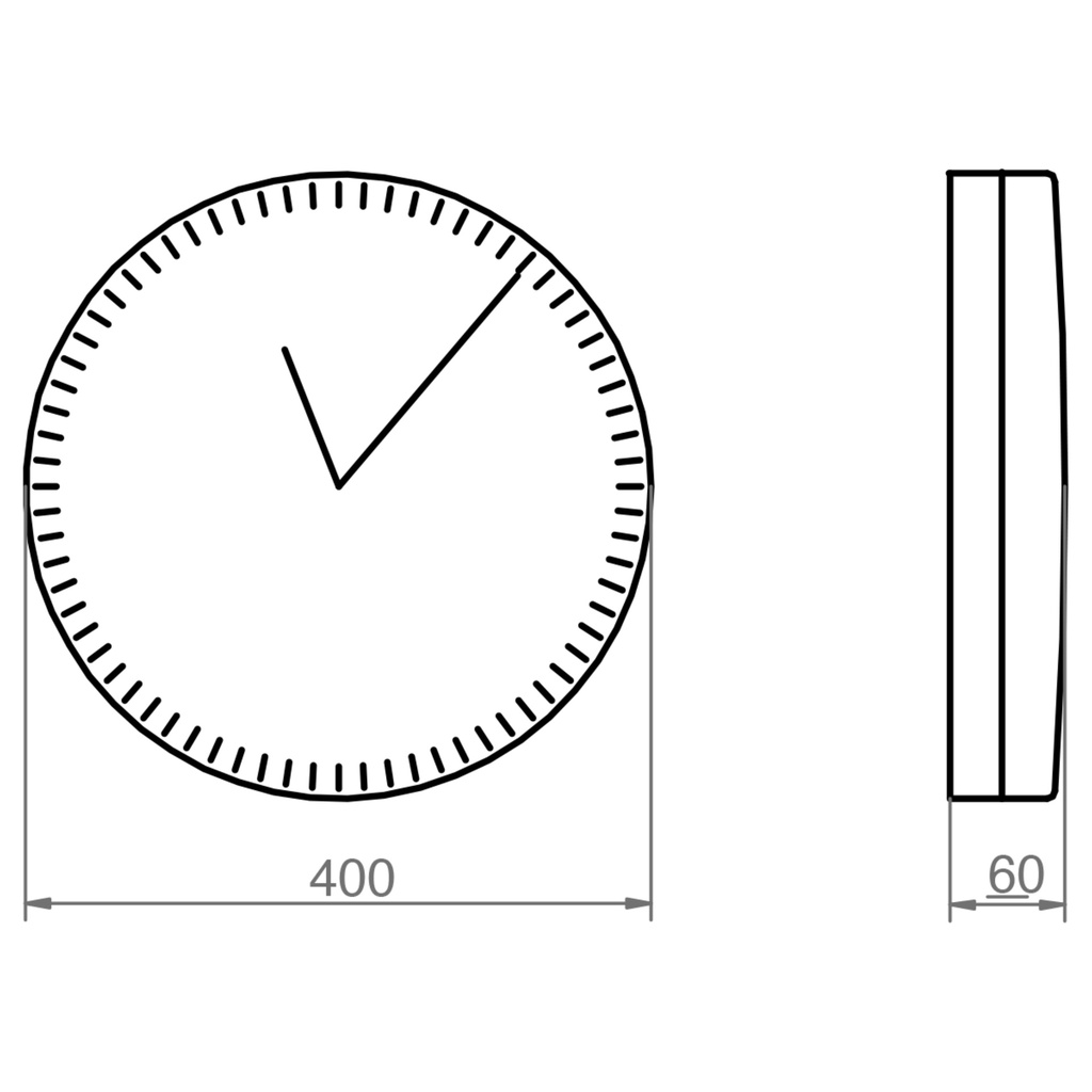 Orologio Analogico da 40 cm per Interno con Movimento al Quarzo