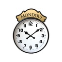Outdoor Double-Face Analog Clock with Decorative Plate