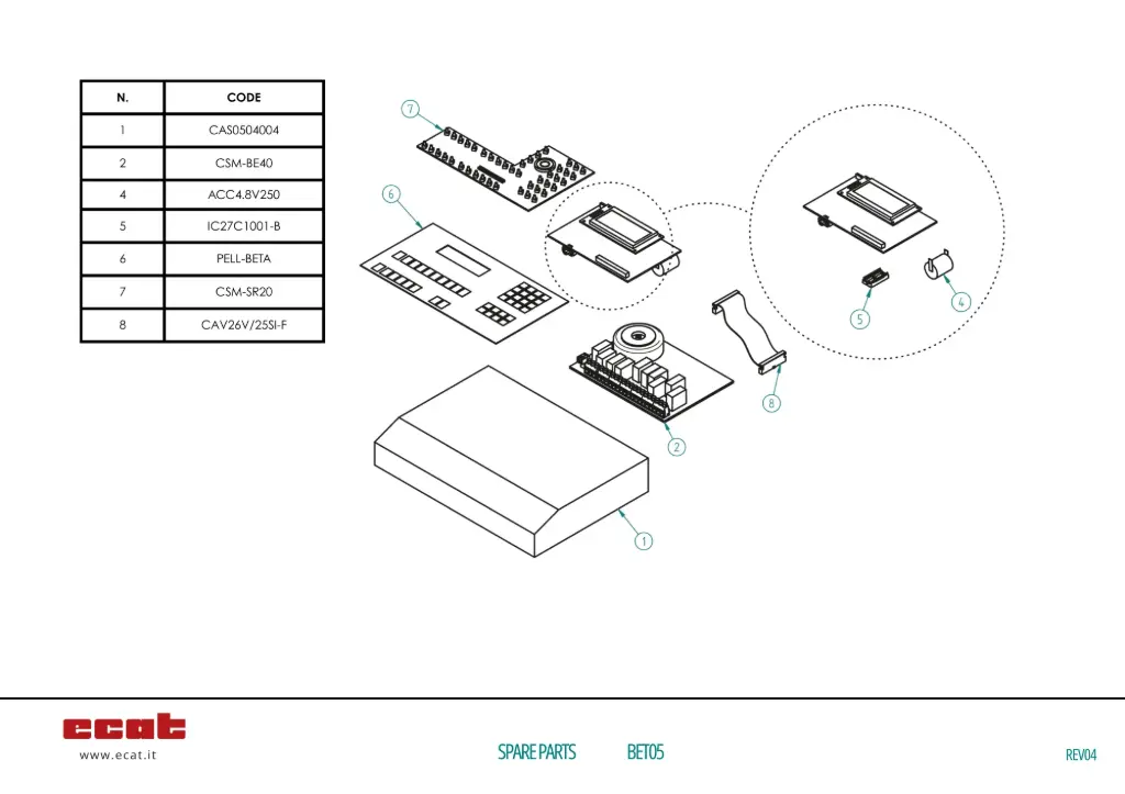 EPROM MEMORY FOR BETA8 CLOCK