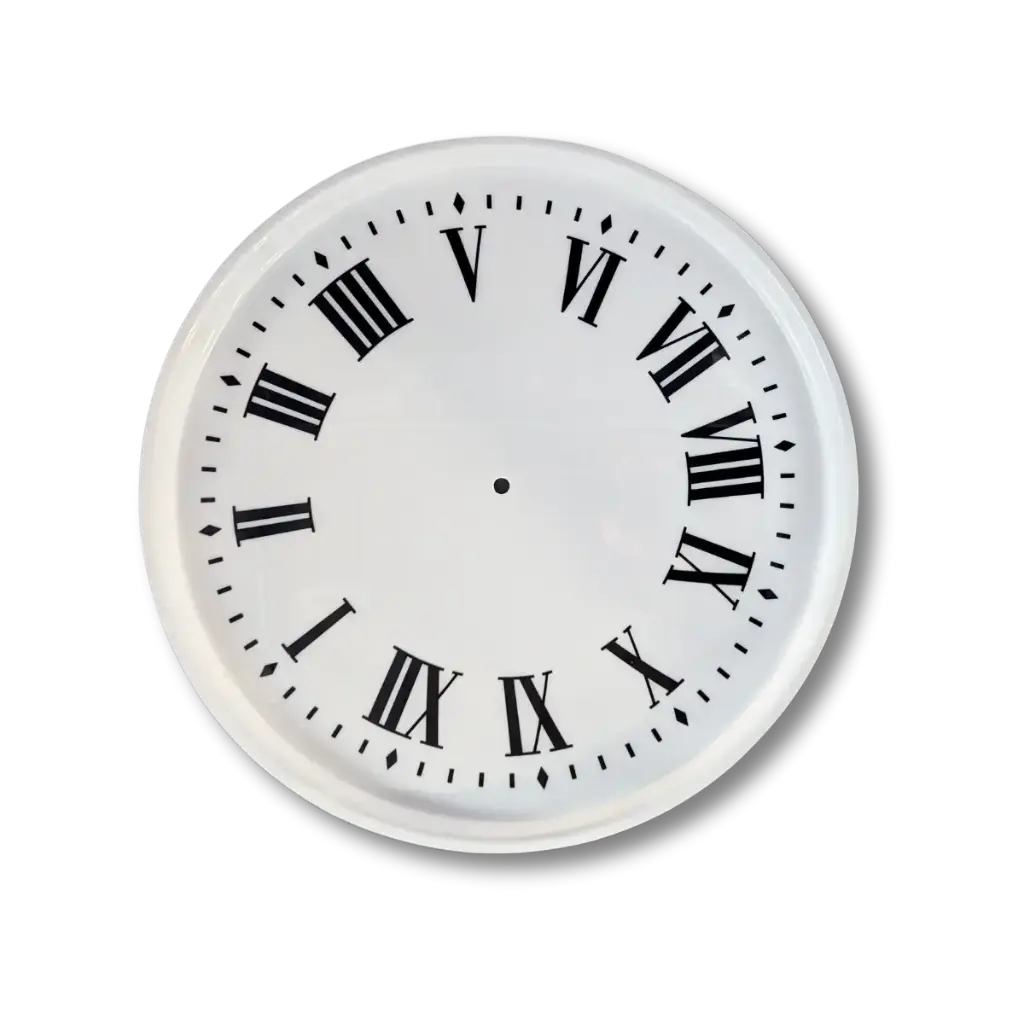 SHAPED DIAL ROMANIC NUMBERS ENCHASED CLOCK D. 60