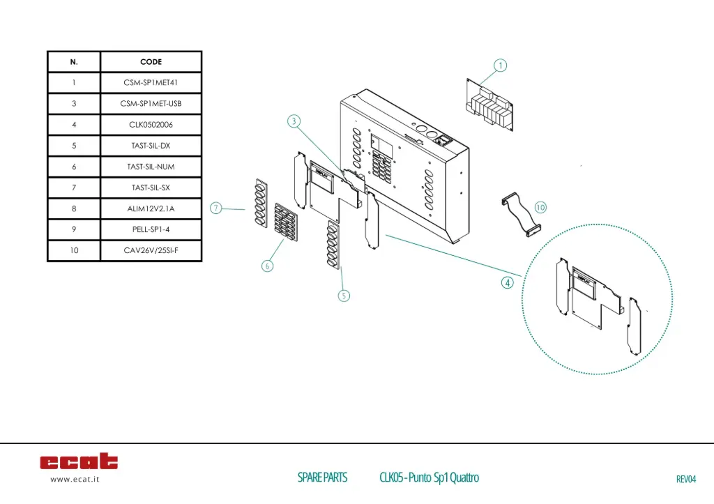 PRINTED LEFT SILICON KEYBOARD 6 KEYS