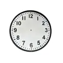 Ø1500 mm Painted Aluminium Clock Face with Applied Numerals and Black Frame