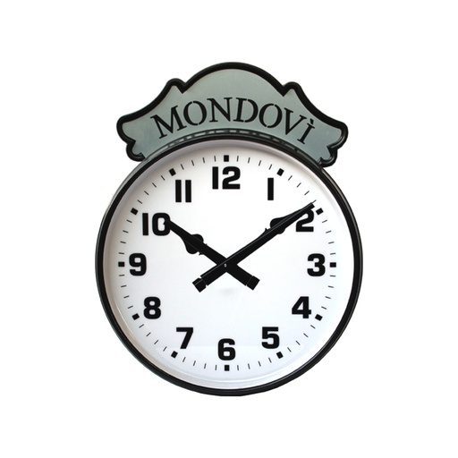 Outdoor Double-Face Analog Clock with Customizable Gray Plate